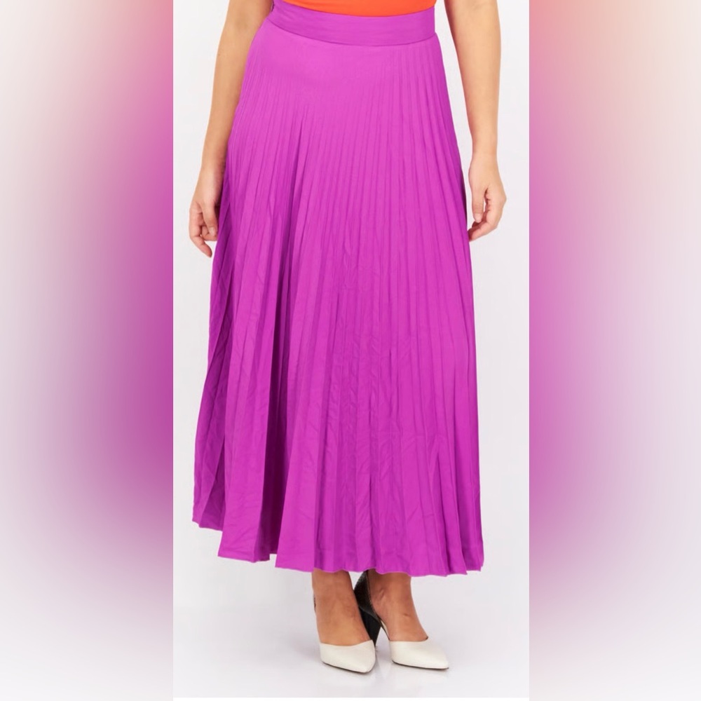 River Island Vibrant‎ Magenta Pleated Maxi Skirt